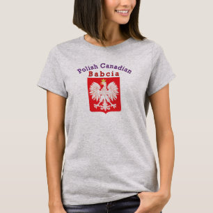 Camiseta Escudo de águila canadiense polaco Babcia