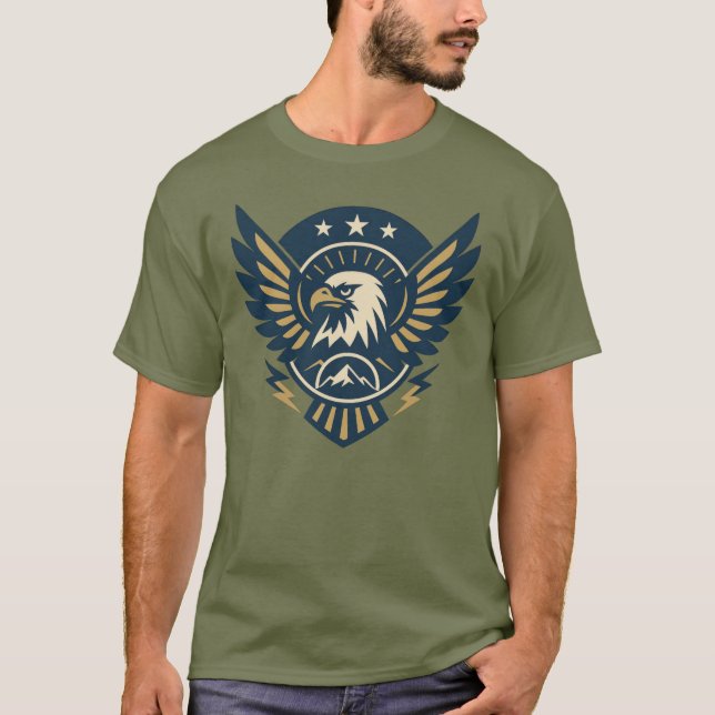 Camiseta Escudo de águila de EE.UU. — Escudo de bandera de  (Anverso)