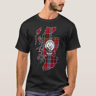 Camiseta Escudo de apellido escocés Aberdeen y tartán