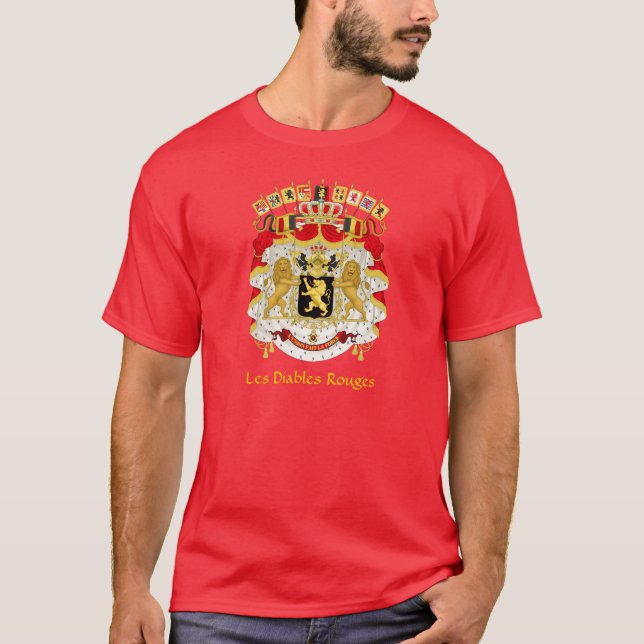 Camiseta Escudo de armas belga Les Diables Rouges T-Shirt (Anverso)