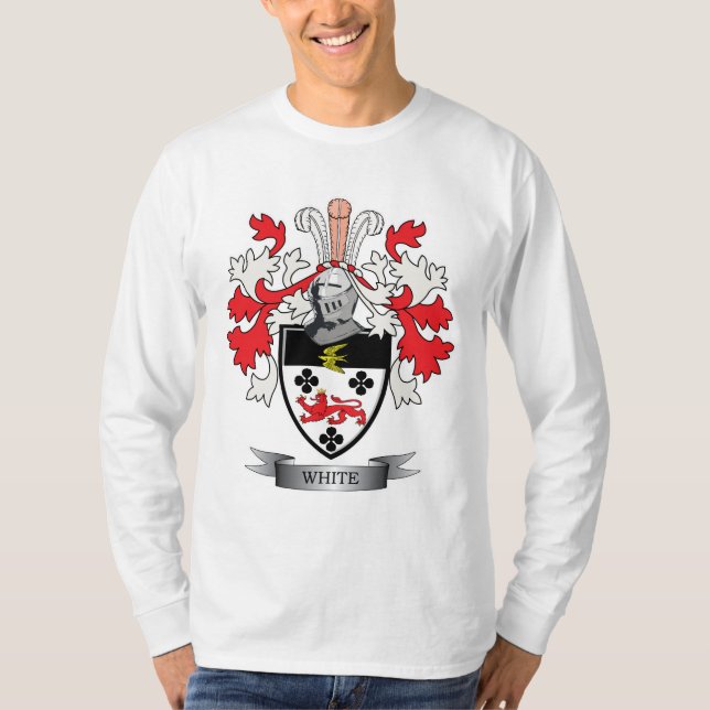 Camiseta Escudo de armas blanco del escudo de la familia (Anverso)
