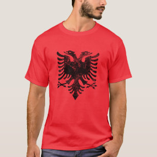 Camiseta Escudo de armas con águila albanesa angustiado