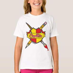 Camiseta Escudo de Armas Creativo Gráficos Screwball