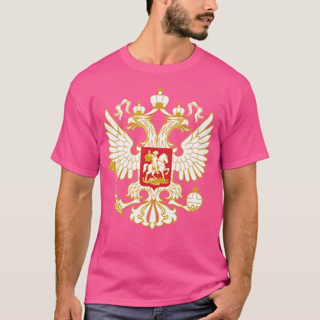 Camiseta Escudo De Armas De Águila Rusa Bandera Rusa (Anverso)