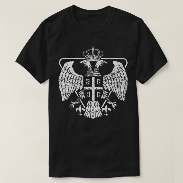 Camiseta Escudo de armas de águila serbia (Diseño del anverso)