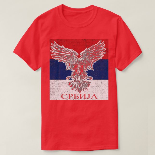 Camiseta Escudo de armas de águila serbia (Diseño del anverso)