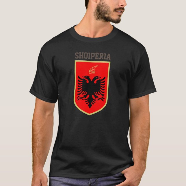 Camiseta Escudo de armas de Albania (Anverso)