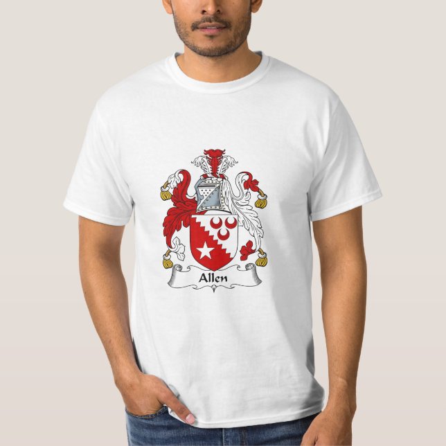 Camiseta Escudo de armas de Allen del escudo de la familia (Anverso)
