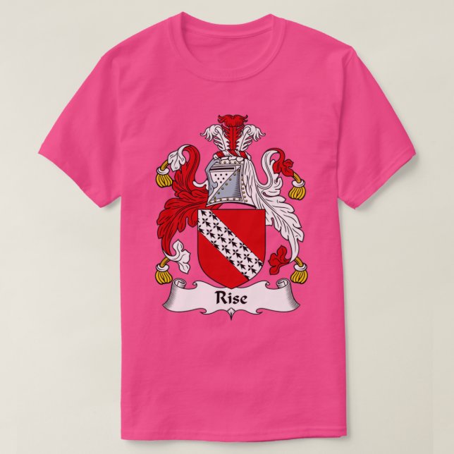 Camiseta Escudo de armas de alza de escudo familiar (Diseño del anverso)