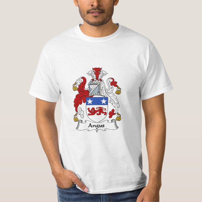Camiseta Escudo de armas de Angus del escudo de la familia (Anverso)
