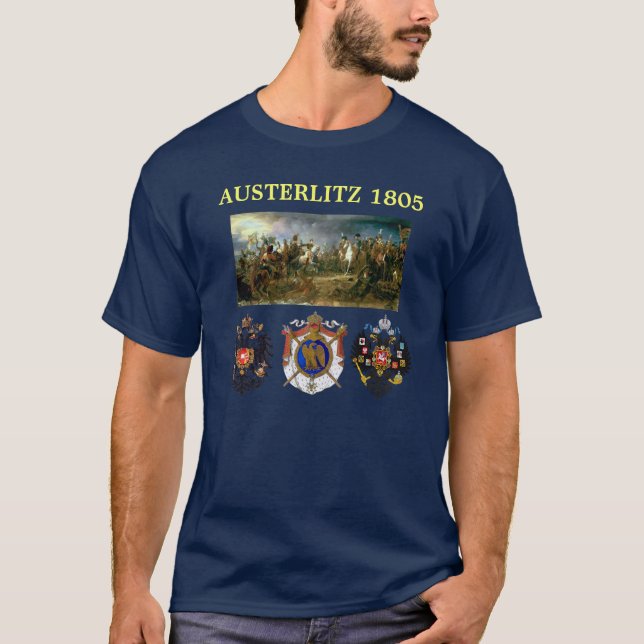 Camiseta Escudo de armas de Austerlitz con el mapa de (Anverso)