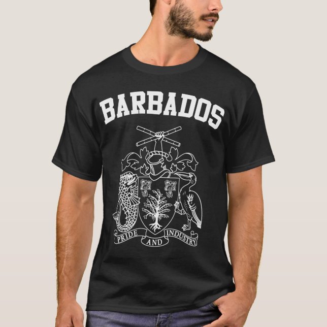 Camiseta Escudo de armas de Barbados (Anverso)