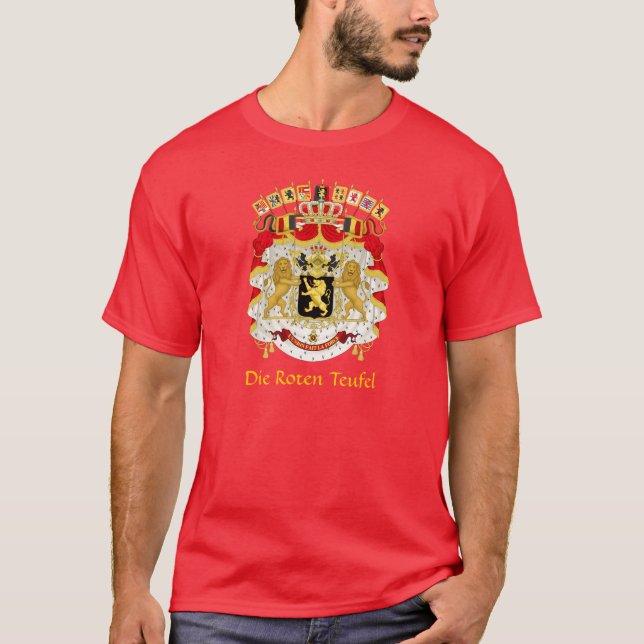 Camiseta Escudo de armas de Bélgica muere Roten Teufel T-Sh (Anverso)