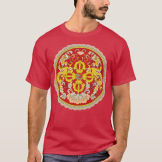 Camiseta Escudo de armas de Bhután con problemas de cosecha