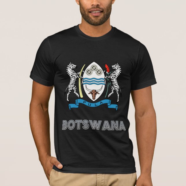 Camiseta Escudo de armas de Botswana (Anverso)