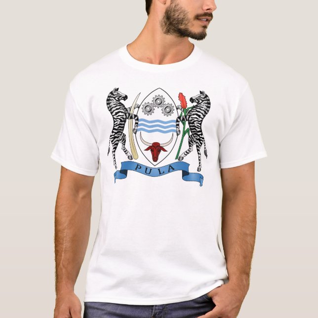 Camiseta Escudo de armas de Botswana (Anverso)