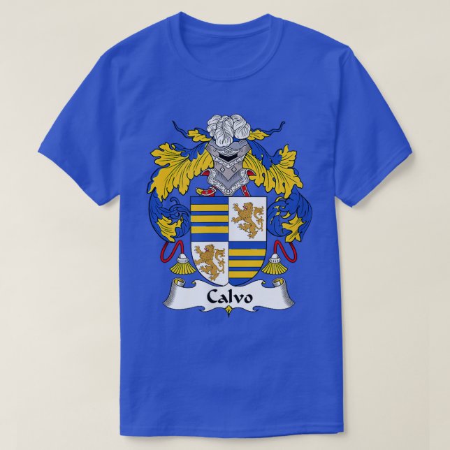 Camiseta Escudo de armas de Calvo - escudo familiar (Diseño del anverso)