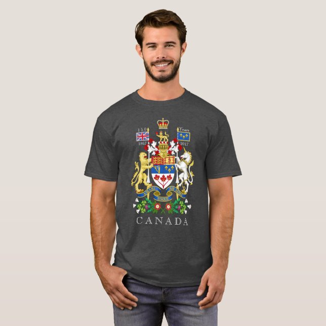 Camiseta Escudo de armas de Canadá 150 (Anverso completo)
