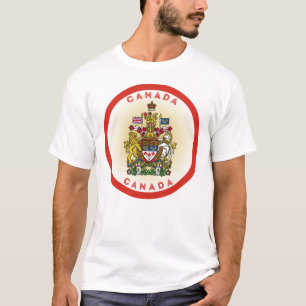 Camiseta Escudo de Armas de Canadá en Forma Circular
