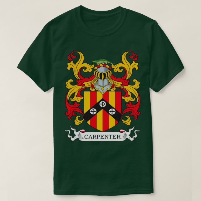 Camiseta Escudo de armas de carpintero 4 (Diseño del anverso)
