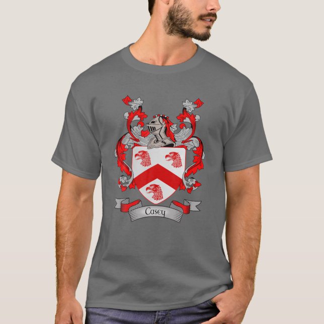 Camiseta Escudo De Armas De Casey | Casey Surname Family Cr (Anverso)
