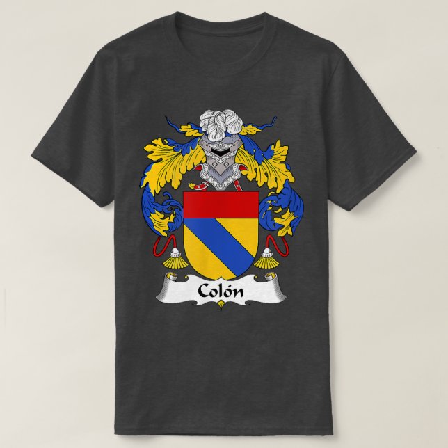 Camiseta Escudo de armas de colon - reposo familiar (Diseño del anverso)