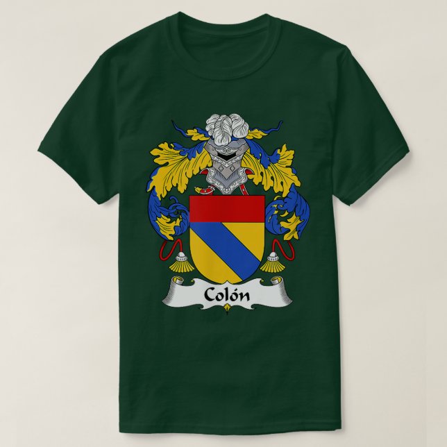 Camiseta Escudo de armas de colon - reposo familiar (Diseño del anverso)