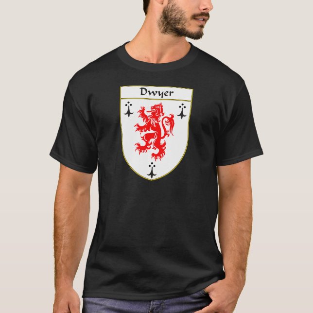 Camiseta Escudo de armas de Dwyer/escudo de la familia (Anverso)
