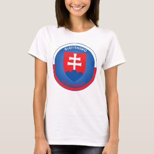 Camiseta Escudo de armas de Eslovaquia en forma circular