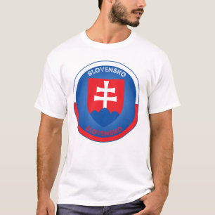 Camiseta Escudo de armas de Eslovaquia en forma circular
