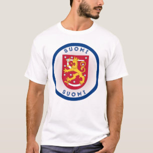 Camiseta Escudo de armas de Finlandia en forma circular