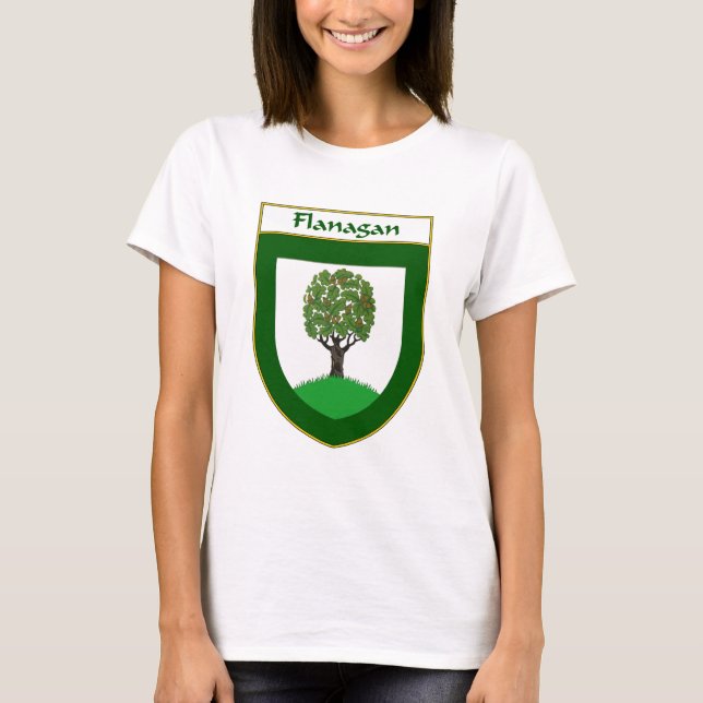 Camiseta Escudo de armas de Flanagan/escudo de la familia (Anverso)