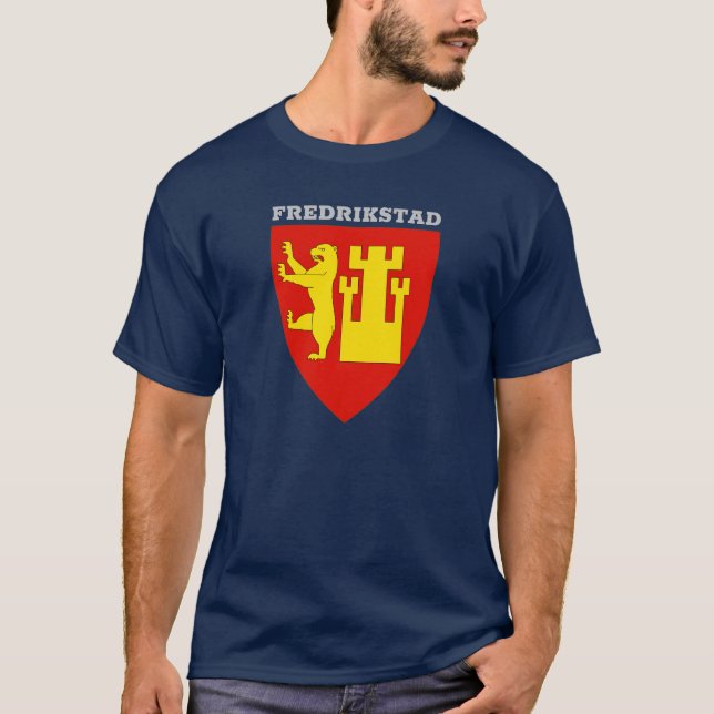 Camiseta Escudo de armas de Fredrikstad, Noruega (Anverso)