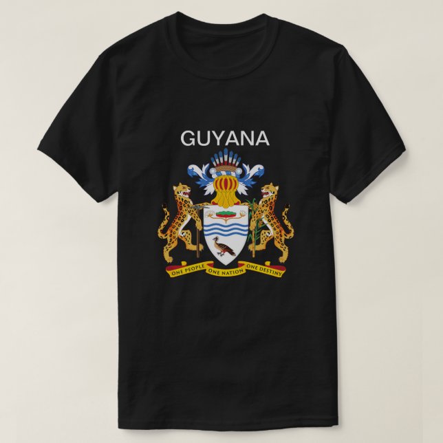Camiseta Escudo de armas de Guyana (Diseño del anverso)