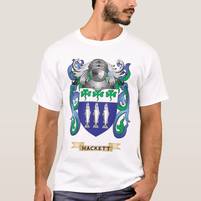 Camiseta Escudo de armas de Hackett (escudo de la familia) (Anverso)