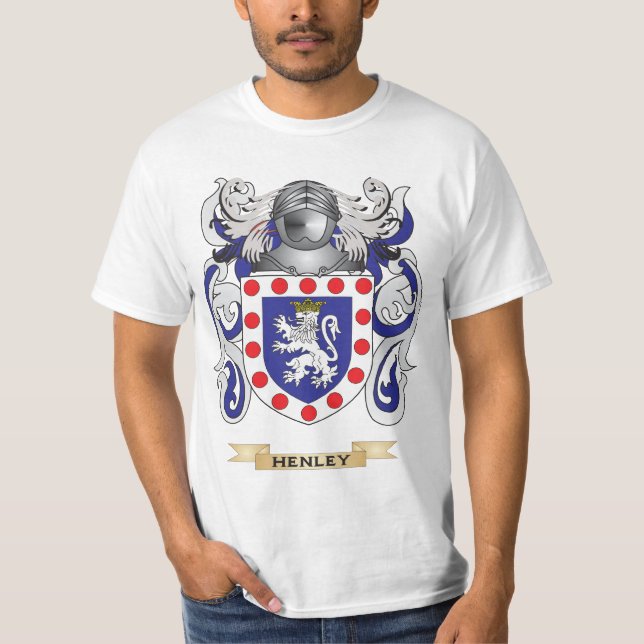 Camiseta Escudo de armas de Henley (escudo de la familia) (Anverso)