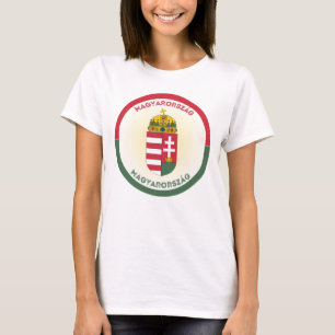 Camiseta Escudo de Armas de Hungría en Forma de Círculo