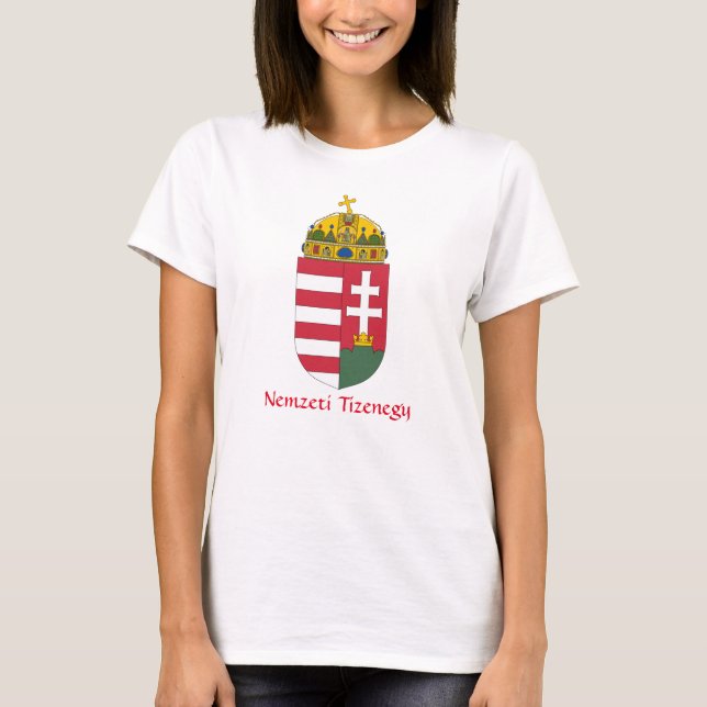 Camiseta Escudo de armas de Hungría Nemzeti Tizenegy T-Shir (Anverso)