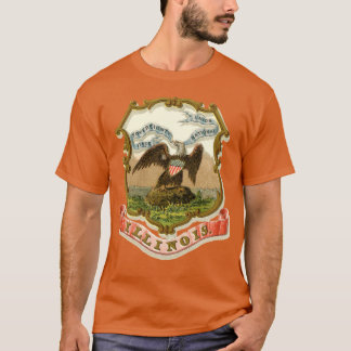 Camiseta Escudo de armas de Illinois 1876