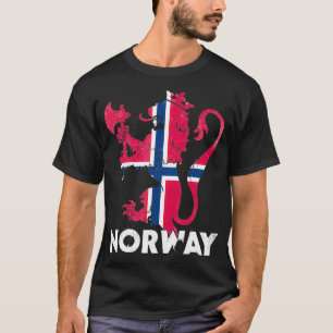 Camiseta Escudo de armas de la bandera noruega Escandinavia