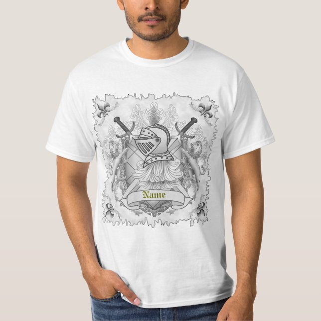 Camiseta Escudo de Armas de la Familia Caballero Gris Apell (Anverso)
