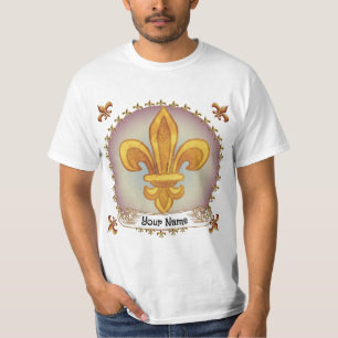 Camiseta Escudo de Armas de la Familia Fleur De Lis Apellid