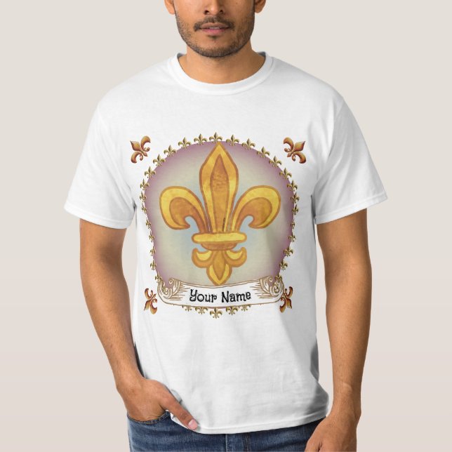 Camiseta Escudo de Armas de la Familia Fleur De Lis Apellid (Anverso)
