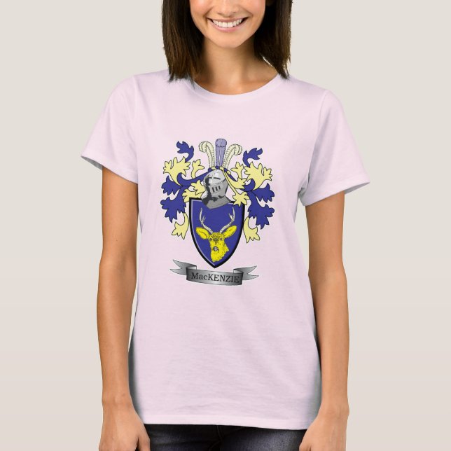Camiseta Escudo de armas de la familia MacKenzie (Anverso)