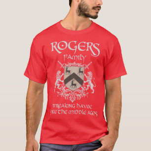 Camiseta Escudo de armas de la familia Rogers Emblema de pa