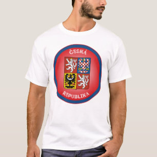 Camiseta Escudo de Armas de la República Checa en Forma Cir