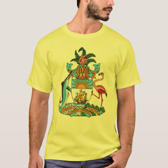 Camiseta Escudo de armas de las Bahamas (Nassau, Freeport,  (Anverso)