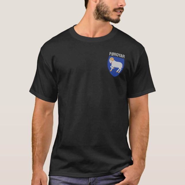 Camiseta Escudo de armas de las Islas Feroe (DINAMARCA) (Anverso)