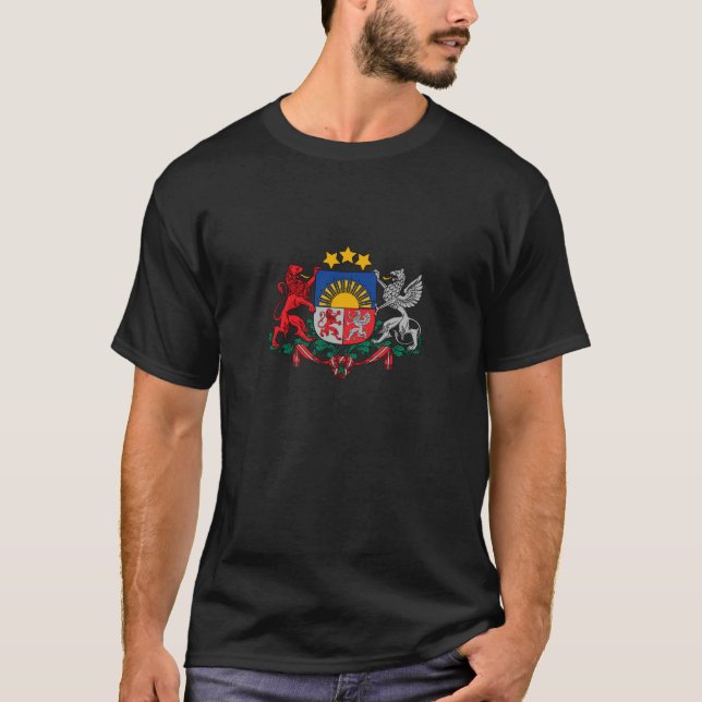 Camiseta Escudo de armas de Letonia (Anverso)