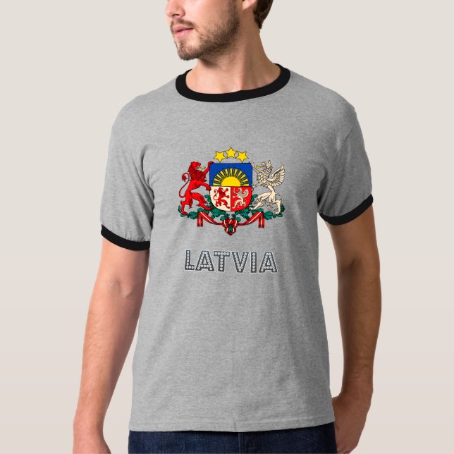 Camiseta Escudo de armas de Letonia (Anverso)
